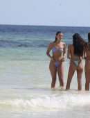 Kara Del Toro in Tiny Bikini at a Beach in Tulum
