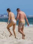 Kate Walsh in a Bikini at the Beach in Perth