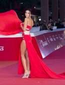 Madalina Ghenea Cleavage and Leggy at “Era Ora” Premiere in Rome