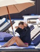 Nina Agdal in Bikini at a Beach in Miami