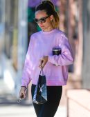 Olivia Wilde Inside Harry Style’s Vintage Benz in Los Angeles