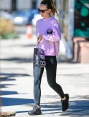 Olivia Wilde Inside Harry Style’s Vintage Benz in Los Angeles