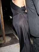 Rihanna in See-Through Dress at Olivetta Restaurant in West Hollywood