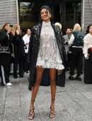 Simone Ashley Leggy at Valentino Fashion Show in Paris
