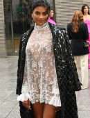 Simone Ashley Leggy at Valentino Fashion Show in Paris