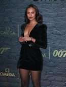 Alisha Boe Cleavage at Omega's 60 Years of James Bond Celebration in London