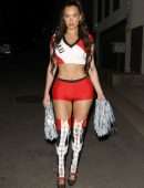 Anastasia Karanikolaou Booty in Cheerleader Outfit for Halloween