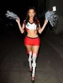 Anastasia Karanikolaou Booty in Cheerleader Outfit for Halloween