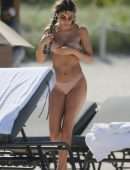 Chantel Jeffries Booty in Tiny Bikini at a Beach in Miami