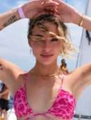 Charly Jordan Photoshoot in Tiny Pink Bikini on a Yacht