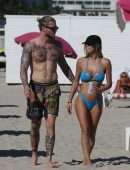 Diletta Leotta Booty in a Bikini at the Beach in Miami