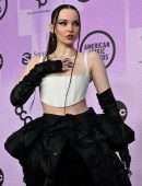 Dove Cameron Cleavage, Performing Live at 2022 American Music Awards in Los Angeles
