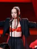 Dove Cameron Cleavage, Performing Live at 2022 American Music Awards in Los Angeles