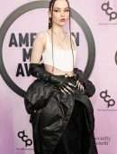 Dove Cameron Cleavage, Performing Live at 2022 American Music Awards in Los Angeles