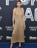 Gabriella Brooks in See-Through Dress at the Premiere of Poker Face in Sydney