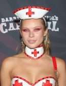 Josie Canseco Nurse Outfit at CARN-EVIL Halloween Party in Los Angeles