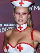 Josie Canseco Nurse Outfit at CARN-EVIL Halloween Party in Los Angeles