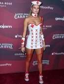 Josie Canseco Nurse Outfit at CARN-EVIL Halloween Party in Los Angeles