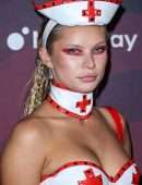 Josie Canseco Nurse Outfit at CARN-EVIL Halloween Party in Los Angeles