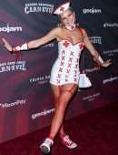 Josie Canseco Nurse Outfit at CARN-EVIL Halloween Party in Los Angeles