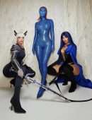 Kim Kardashian Dressed as Mystique for Halloween