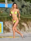 Louisa Warwick in a Yellow Bikini in Miami