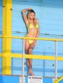 Louisa Warwick in a Yellow Bikini in Miami