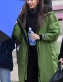 Michelle Keegan Arriving for Brassic Filming in Blackpool