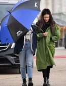 Michelle Keegan Arriving for Brassic Filming in Blackpool
