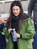 Michelle Keegan Arriving for Brassic Filming in Blackpool