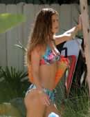 Nina Agdal in Bikini on the Beach in Miami