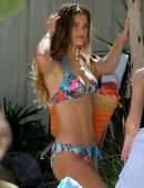 Nina Agdal in Bikini on the Beach in Miami