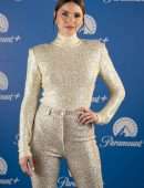 Shelley Hennig at Shining Jeans and Turtle Neck at Paramount+UK Launch in London