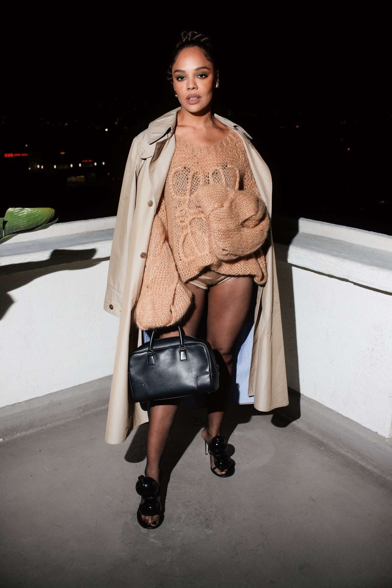 Tessa Thompson Leggy at the Opening of the Loewe Flagship Store in Los Angeles