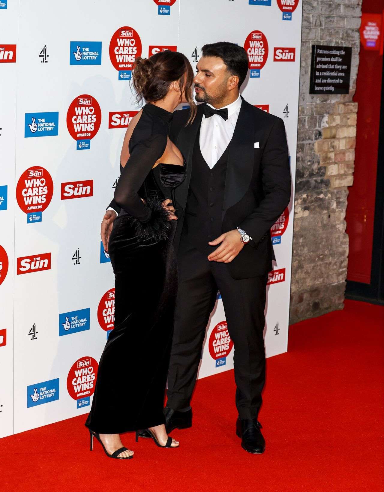 Vicky Pattison with Boyfriend Ercan Ramadan at The Sun's Who Cares Wins Awards 2022 in London