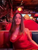 Addison Rae Gorgeous in Red Dress Photoshoot