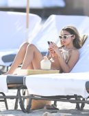 Chantel Jeffries Booty in Camaoflauge Thong Bikini in Miami Beach