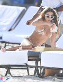 Chantel Jeffries Booty in Camaoflauge Thong Bikini in Miami Beach