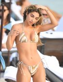 Chantel Jeffries Booty in Camaoflauge Thong Bikini in Miami Beach