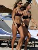 Chantel Jeffries Booty in Mehroon Bikini at Beach in Miami