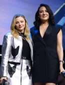 Chloe Moretz Leggy in Silver Jacket at CCXP 22 in Sao Paulo