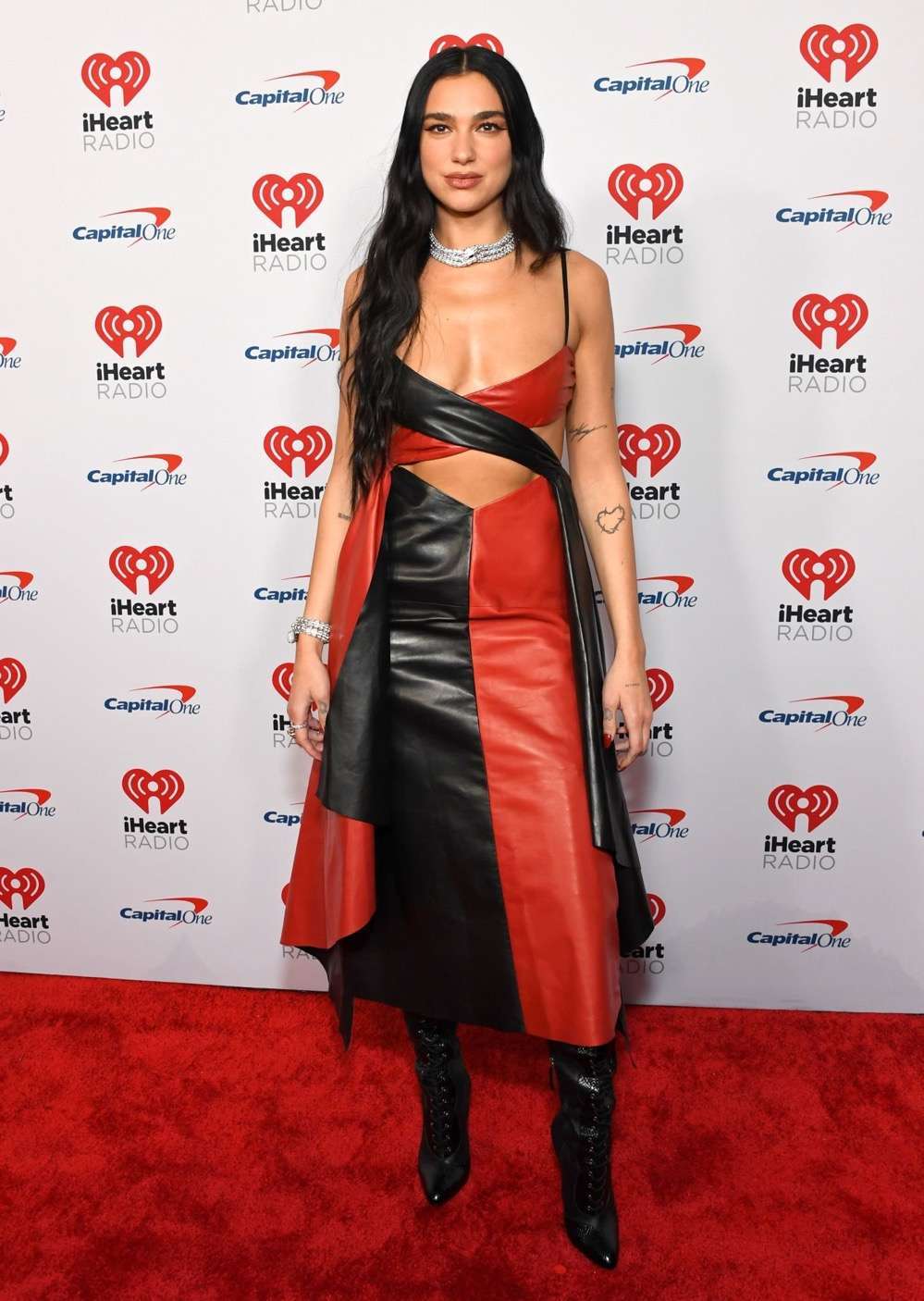 Dua Lipa Cleavage at KIIS FM's iHeartRadio Jingle Ball in California