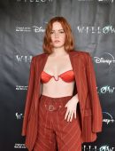 Ellie Bamber at the Screening of the “Willow” in an Open Jacket in Hollywood