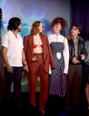 Ellie Bamber at the Screening of the “Willow” in an Open Jacket in Hollywood