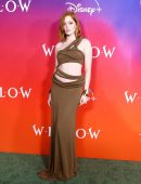 Ellie Bamber at the Screening of the “Willow” in an Open Jacket in Hollywood