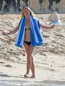 Gwyneth Paltrow with Apple Martin Seen on the Beach in Bridgetown