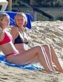 Gwyneth Paltrow with Apple Martin Seen on the Beach in Bridgetown