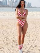 Ivana Knoll in Swimsuit at Ras Abu Aboud Beach 974 in Doha