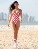 Ivana Knoll in Swimsuit at Ras Abu Aboud Beach 974 in Doha