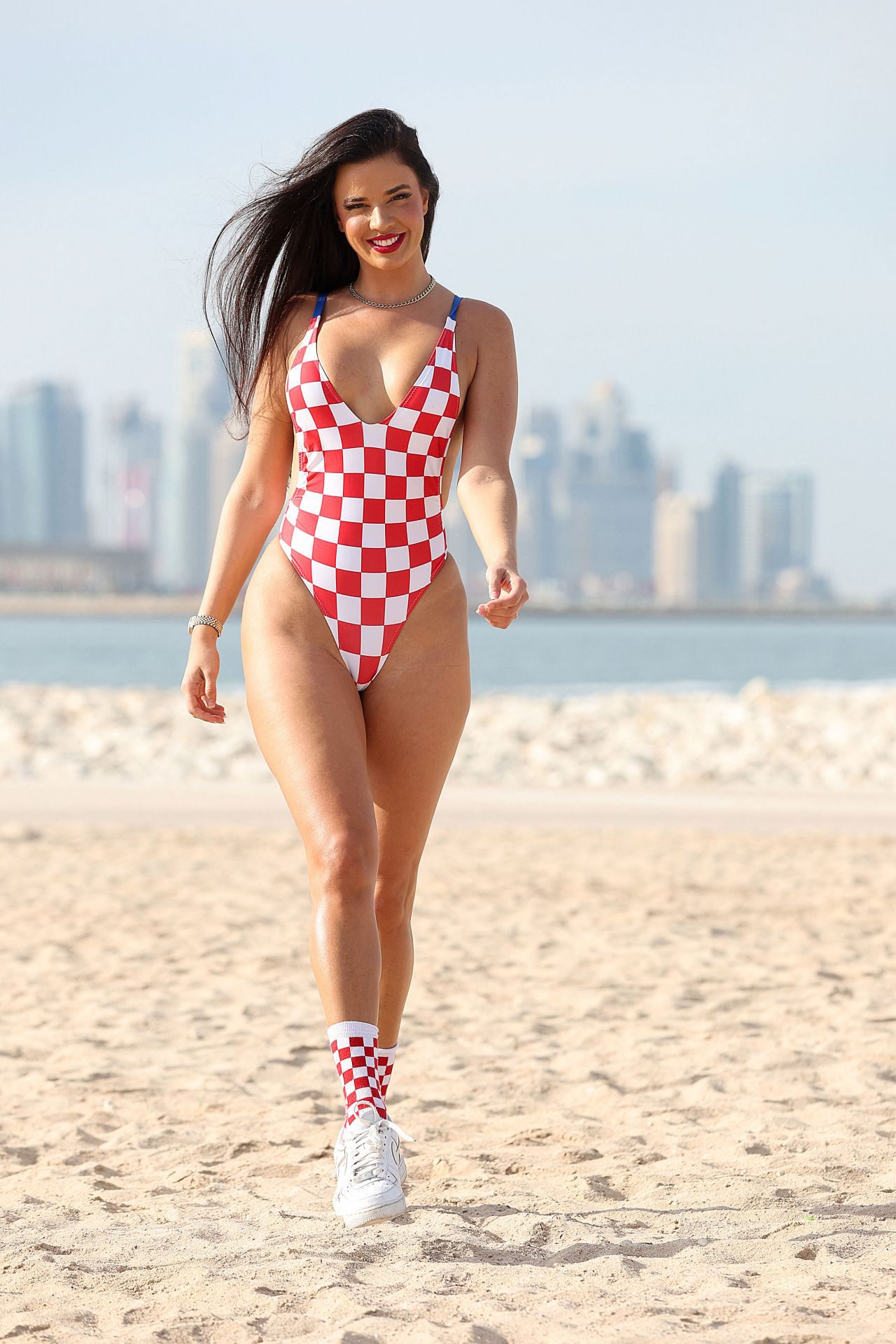 Ivana Knoll in Swimsuit at Ras Abu Aboud Beach 974 in Doha